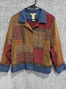 Bechamel Petites Gr. PL bestickt mehrfarbig Patchwork Vintage Blumen Denim - Bild 1 von 13