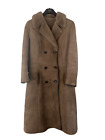 Bayliss And Sons Vintage Full Length Sheepskin Coat Fawn Coffee Colour Uk Size 1