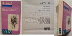 C1 Antonin ARTAUD Colloque de Cerisy 1972 SOLLERS GUYOTAT KRISTEVA etc - Imagen 1 de 1