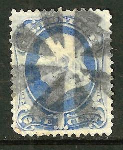 Sc #156/182 SOTN RADIAL WEDGES Fancy Cancel 1 Cent Franklin 1871-79 US 95F76 - Picture 1 of 1
