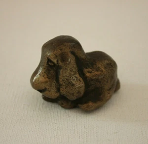 Hund Figur Bronze 229g Statue Skulptur Briefbeschwerer animal dog alt vintage 1 - Bild 1 von 5