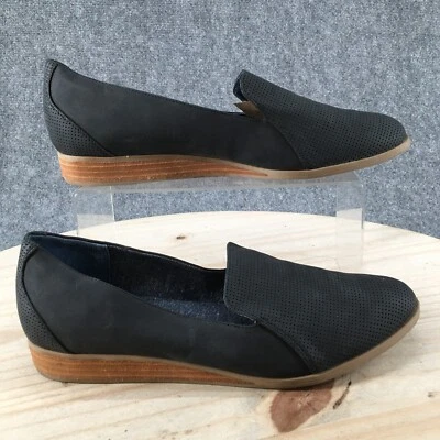 Dr Scholls Shoes Womens 10 M Dawned Perforated Slip On Loafer Black Faux Leather - Image 1 of 4