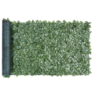 Artificial Faux Ivy Leaf Decorative Vine Privacy Fence Screen with Mesh Backing - Picture 1 of 10