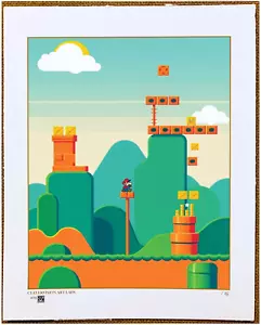 Super Mario Bros Gaming Art SIGNED LTD ED ART Print CleverVision Art Labs - Picture 1 of 1