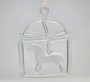 Bertil Vallien Glass Swedish Suncatcher Horse by Kosta Boda Hanging Ornament - Picture 1 of 11