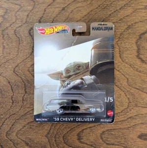 Hot Wheels Premium Star Wars Mandalorian '59 Chevy Delivery – Grogu – 1/5 – MOC - Picture 1 of 5