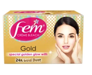 Herbal Fem Fairness Naturals Gold Cream Bleach 40g India Glowing Skin Fairness - Picture 1 of 4
