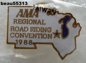 ⭐AMA ASOCIACIÓN AMERICANA DE MOTOCICLISTAS 1988 CONDUCCIÓN EN CARRETERA INDIAN HARLEY PIN - Imagen 1 de 1