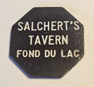 Salchert's Tavern Fond du Lac WI Plastic Token 15 cents P-11 - Foto 1 di 2