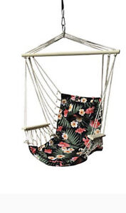 Belavi ALDIS Floral Hammock Chair Swing Hanging Cotton Rope In/Outdoor NEW