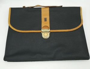 Vintage KEM Vinyl Faux Leather Textured Rubber Portfolio with AMIET Lock NOS - Picture 1 of 10