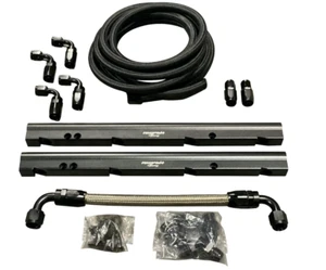 LS OE Fuel Feed Return Rail Kit GM Stock Intake Manifold LS1 LS2 LS6 V8 EFI AN6 - Picture 1 of 11