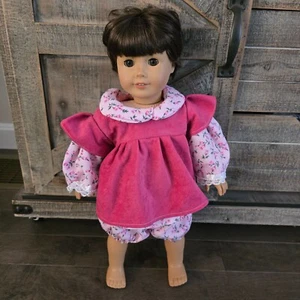 Muñeca American Girl Samantha Vestido Rosa Gris Ojos Marrón Pelo - Imagen 1 de 17