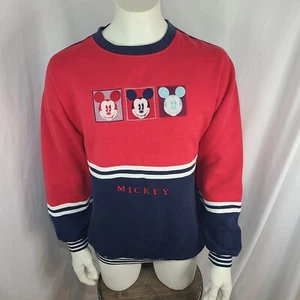 Sudadera Vintage Mickey Mouse Disney Cuello Redondo Talla XL Rojo Azul - Imagen 1 de 8