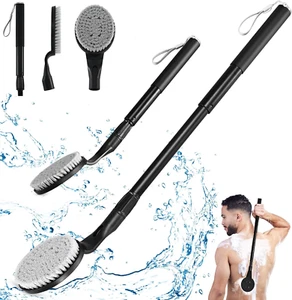 Spazzola da bagno uomo e donna scrubber schiena per doccia 25,7 manico lungo - Foto 1 di 12