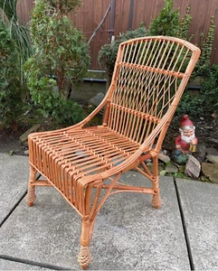 NEU HANDGEFERTIGT Rattan Korbsessel Outdoor Terrasse Zigarre Lounge Stühle Boho Hocker - Bild 1 von 5