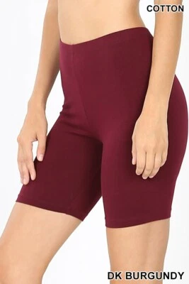 Bermuda de bicicleta fitness feminina elástica macia algodão elastano leggings treino ioga - Imagem 1 de 3
