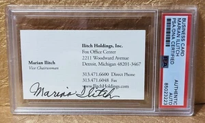 Marian Ilitch PSA Autographed Signed Business Card Detroit 🐯 Tigers Redwings  - Picture 1 of 2