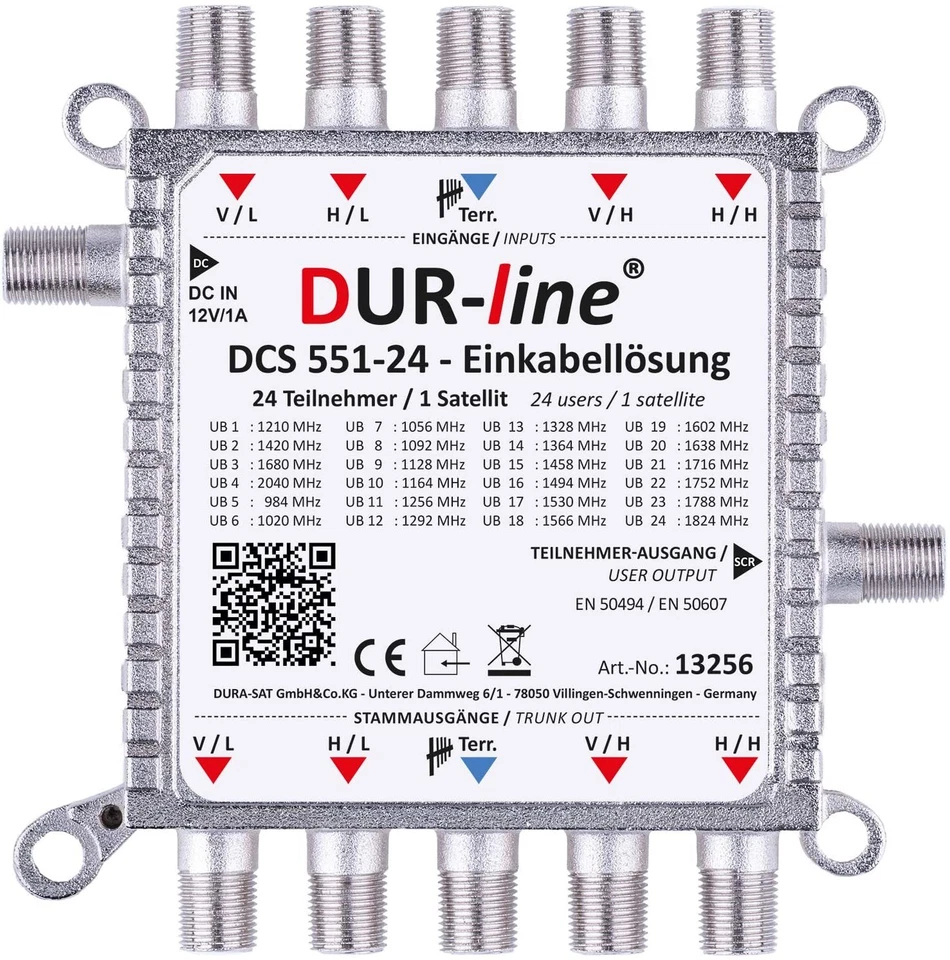 DUR-line DCS 551-24 preiswerte Einkabellösung für 24 Teilnehmer für Quattro LNB - Bild 1 von 4