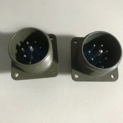 Two (2) Amphenol MS3102A18-8P, panel mount connectors. - Image 1 of 2