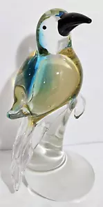 Multicolor Glass Bird Figurine Statue - Picture 1 of 6