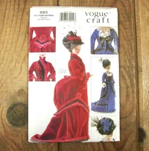 Barbie vestiti bambola modello da cucire abiti storici Vogue 685 non tagliati - Foto 1 di 4