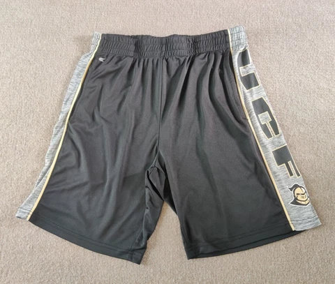 UCF Knights Mens Active Shorts Large Colosseum Black Gray Trim Drawstring 30x8.5 Cover