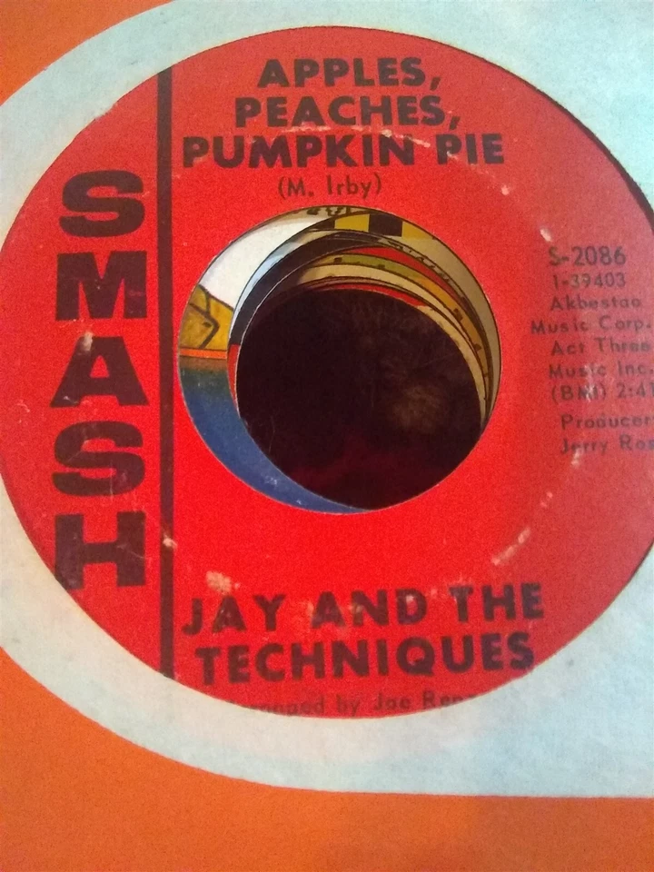 Jay & The Techniques, Apples, Peaches, Pumpkin Pie ~ 1967 Smash 45 +sleeve - Image 1 of 1