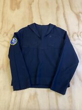 VTG US NAVY 100% WOOL CRACKER JACK UNIFORM TOP 38 AND BOTTOM 34R SEABEES PATCH