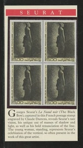 FRANCIA 2244, 1991 5fr SEURAT, BLOQUE DE 4, MNH (FRN3868K) - Imagen 1 de 1