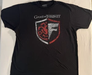 T-shirt uomo XL Game of Thrones nera manica corta HBO Targaryen Stark - Foto 1 di 6