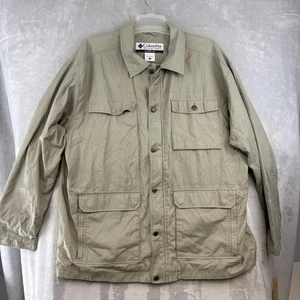 Columbia Giacca Uomo 2XL Khaki Utility Field Safari Multitasche Outdoor XM 3964 - Foto 1 di 14