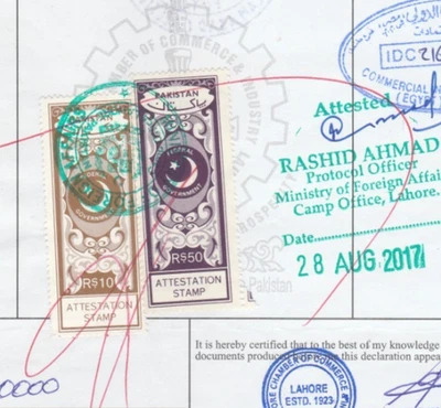 PAKISTAN Modern Revenue Diff. Values Tied Letterhead 2017 - Image 1 of 2