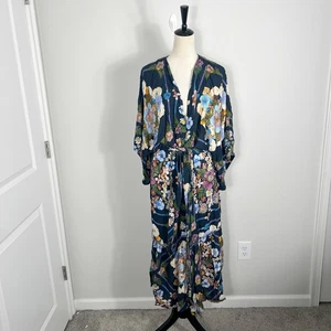 Anthropologie The Moxy Collective Robe Botanical Navy Floral Damen M/L - Bild 1 von 7