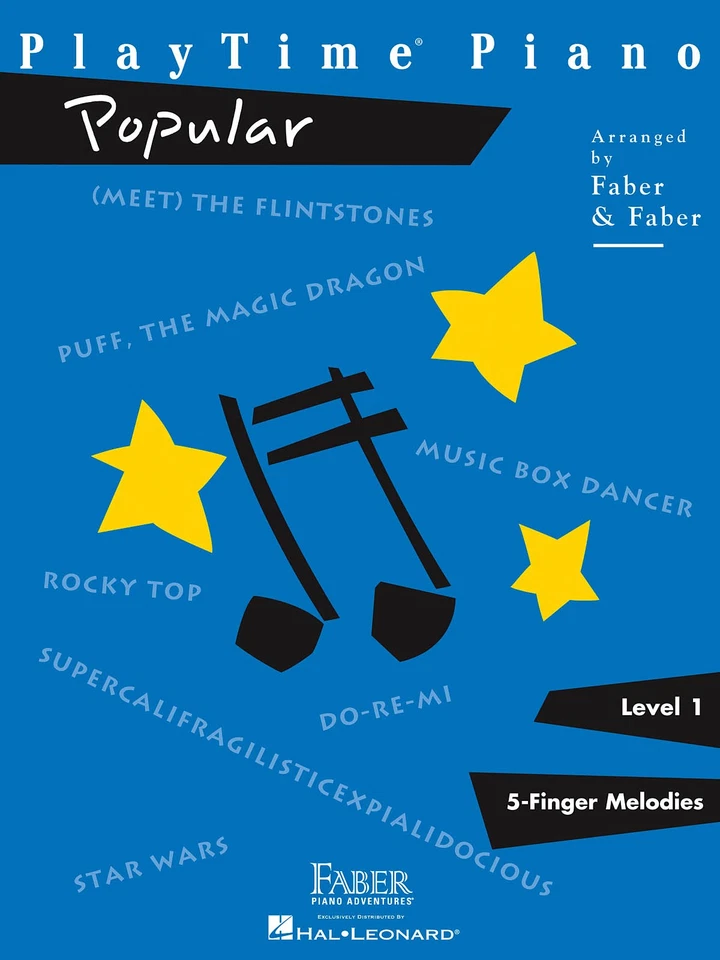 PlayTime Piano Popular Level 1 Beginner Sheet Music 10 Pop Songs Faber Book - Image 1 of 1