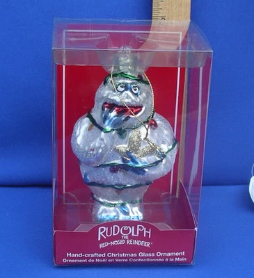 Rudlolf misfit BUMBLE abominable snowman Blown Glass Xmas Ornament Kurt Adler 5" - Image 1 of 4