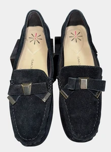 Nuove scarpe mocassino donna Isaac Mizrahi Alia Live nere scamosciate 6 M - Foto 1 di 9