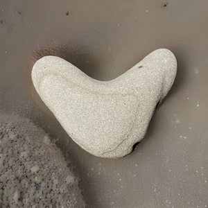 Natural Heart Rock Stone Gray Sandstone Santa Cruz CA Lucky Love Valentine - Picture 1 of 12