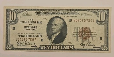 1929 $10 New York, New York Federal Reserve Bank National Currency - Image 1 of 4