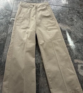 Pantalones Vanessa Bruno de sarga de algodón blanco roto talla 34 US XS NUEVOS SIN ETIQUETAS - Imagen 1 de 8