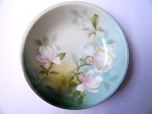 R.S. Germany Vintage Magnolia 9.25” Serving Bowl Gold Rim - Picture 1 of 4