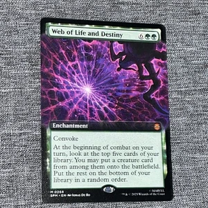 MTG Web of Life and Destiny #0268 Extended Art M Spider-Man (SPM)  Non Foil - Picture 1 of 2