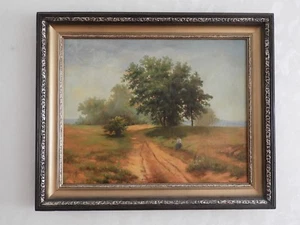 Russ. Maler - Original Oel Gemaelde mit Rahmen, signiert 20.Jh. Landschaft - Bild 1 von 6
