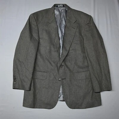 Blazer Abrigo Deportivo Chaqueta Lands End 42R Gris Espiga 100% Seda Hecho en EE. UU. Para Hombres Foto 1 de 4