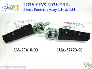 Yamaha RD350YPVS Front Footrest Assy L/R OEM RD350LCF 1UA-27410-00 1UA-27420-00 - Picture 1 of 3