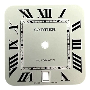 Cartier Santos genuino 39,8 mm esfera romana plateada WSSA0018 - Imagen 1 de 4