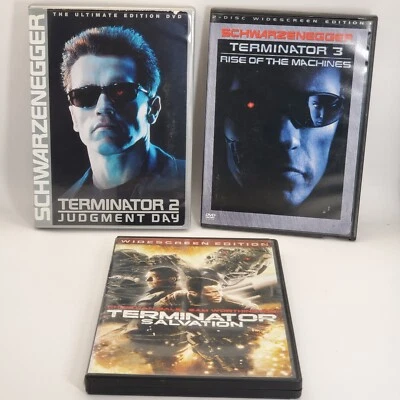 Terminator DVDs: T2 Judgment Day, T3 Rise of the Machines, Terminator Salvation - Image 1 of 4