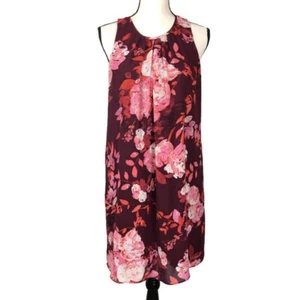 KUT From the Kloth Sela Maroon Floral Dress NWT Womens 6 Sleeveless Cut Out Back - Picture 1 of 10
