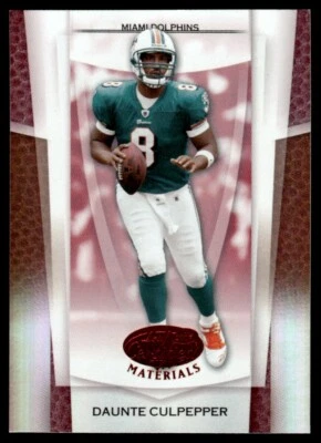 DAUNTE CULPEPPER 2007 LEAF CERTIFIED MATERIALS MIRROR RED 090/100 #78 - Image 1 of 2