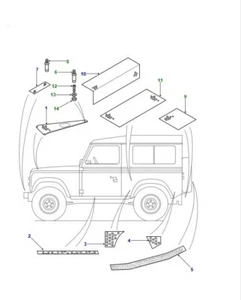 ORIGINAL LAND ROVER DEFENDER 110 TOMB RAIDER RIFFELBLECH LH SCHWELLER STC61830 - Bild 1 von 1